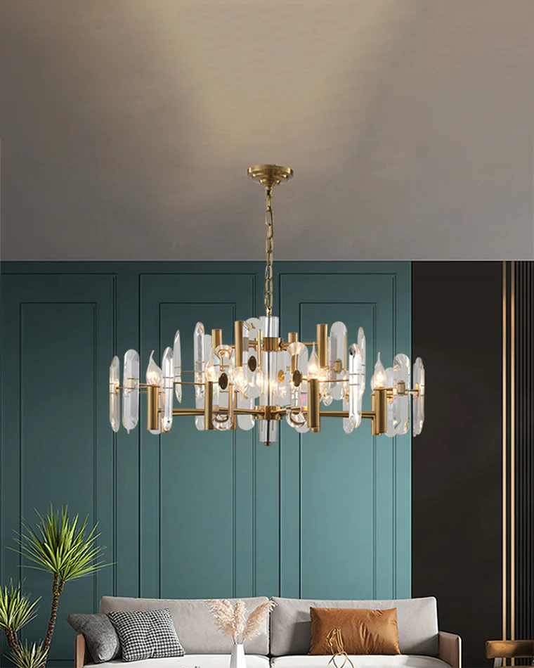 WOMO Gold Candle Crystal Chandelier-WM2518 - Image 5