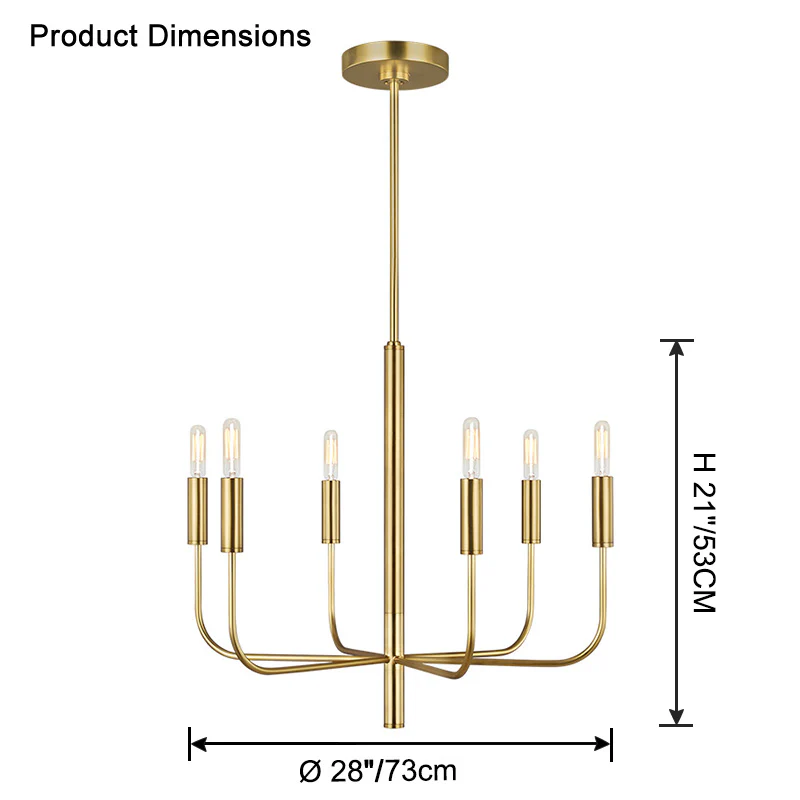 WOMO Gold Candlestick Chandelier-WM2509 - Image 16