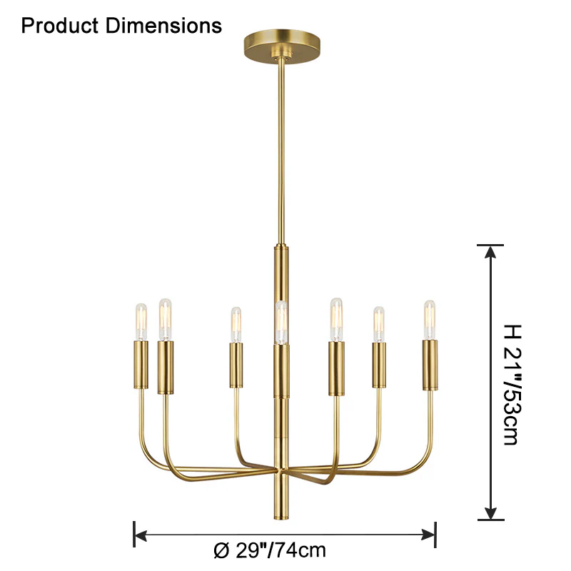 WOMO Gold Candlestick Chandelier-WM2509 - Image 18
