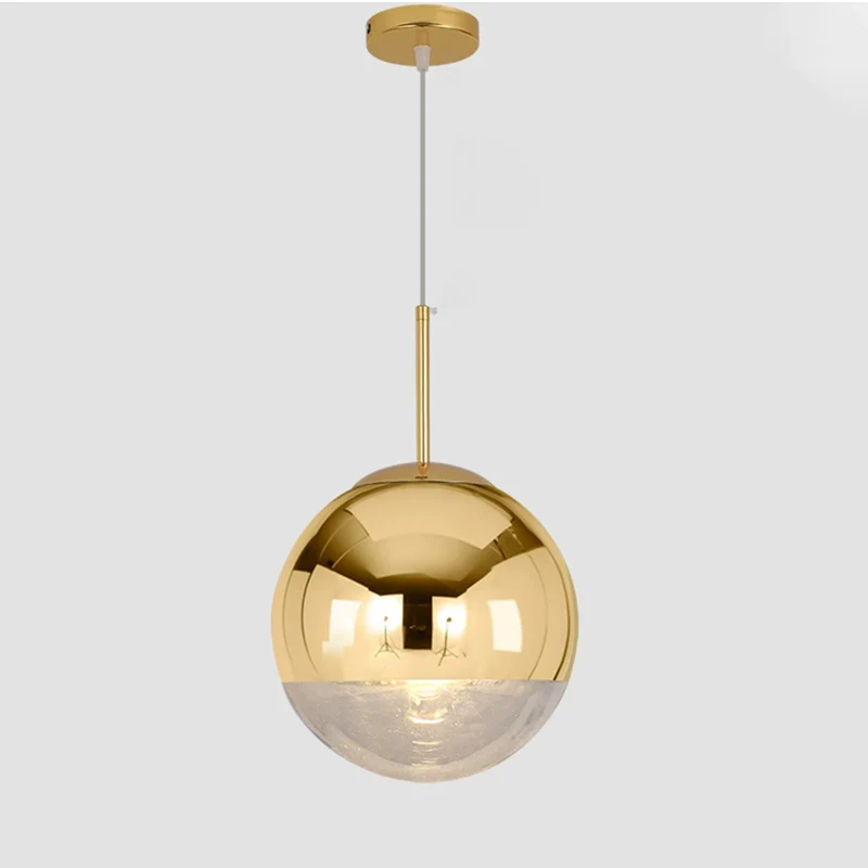 WOMO Gold Chrome Globe Pendant Light-WM2691 - Image 8