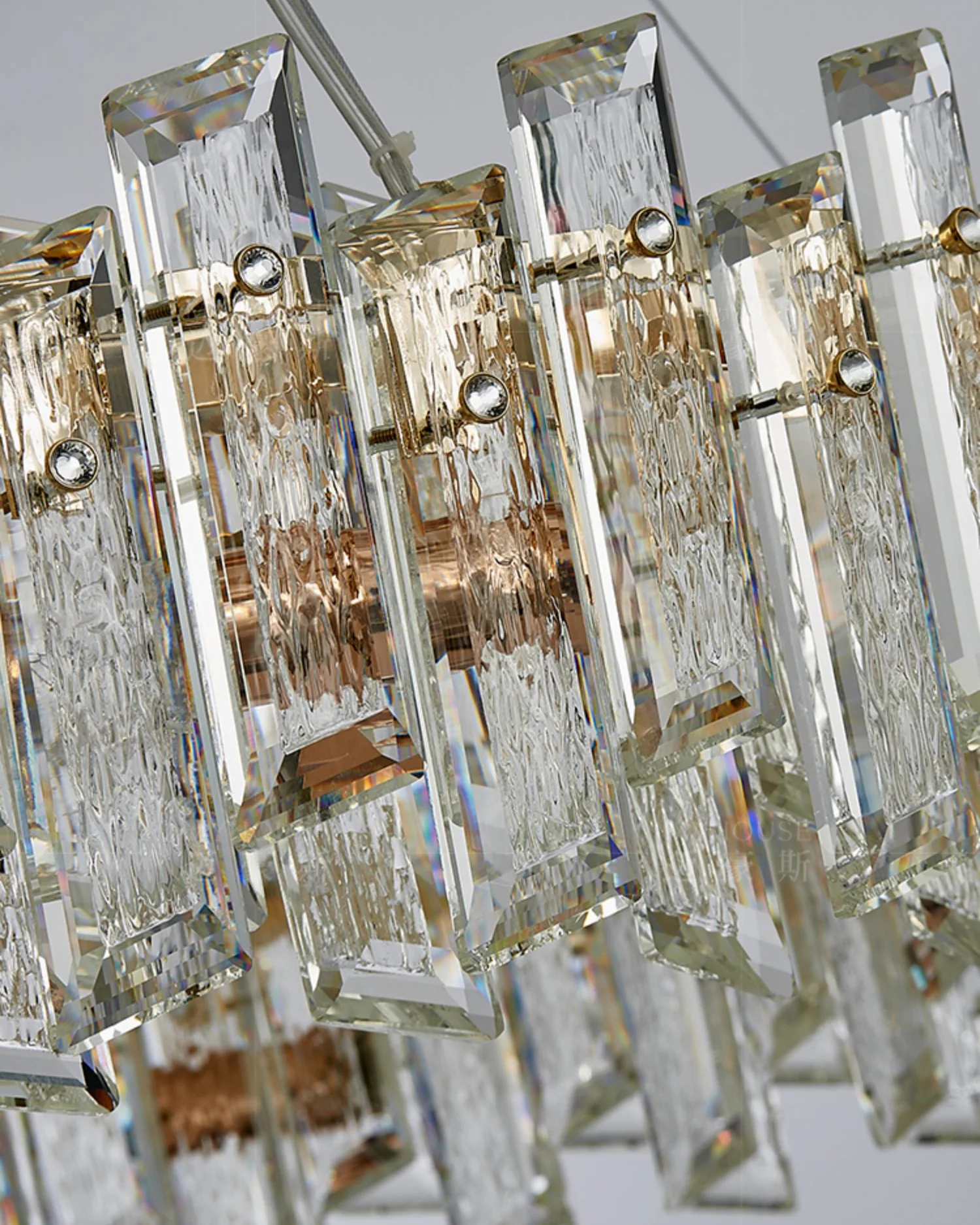 WOMO Gold Crystal Long Oval Chandelier-WM2403 - Image 6