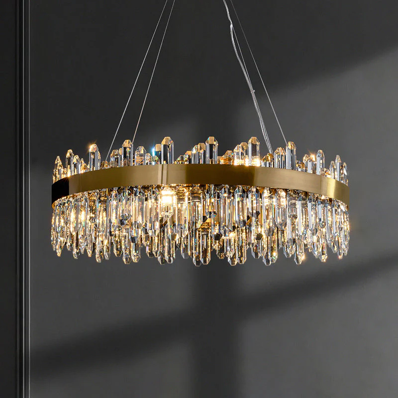 WOMO Gold Crystal Round Chandelier-WM2339a - Image 10