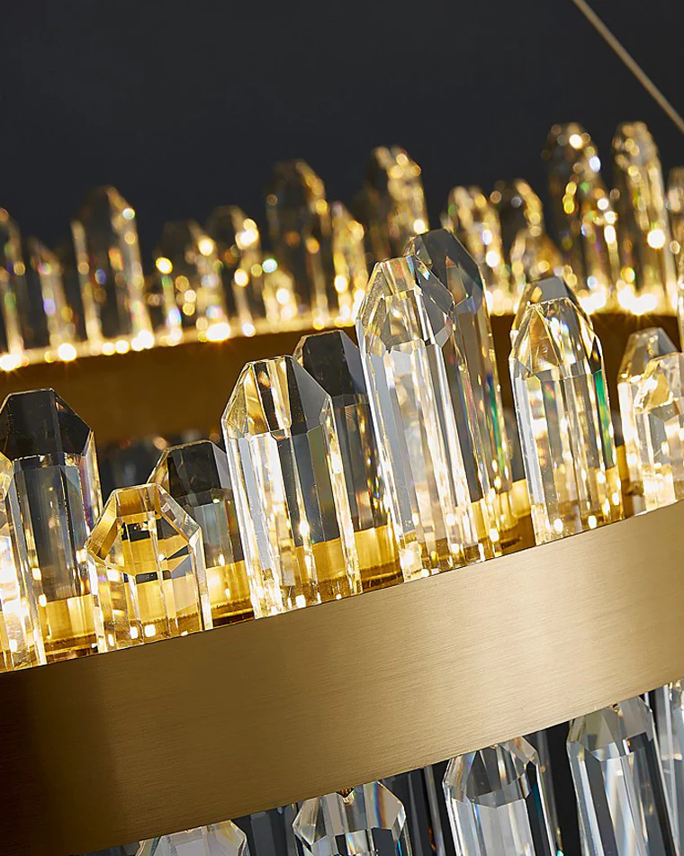 WOMO Gold Crystal Round Chandelier-WM2339a - Image 6