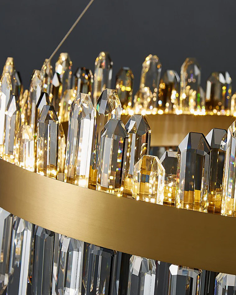 WOMO Gold Crystal Round Chandelier-WM2339a - Image 7
