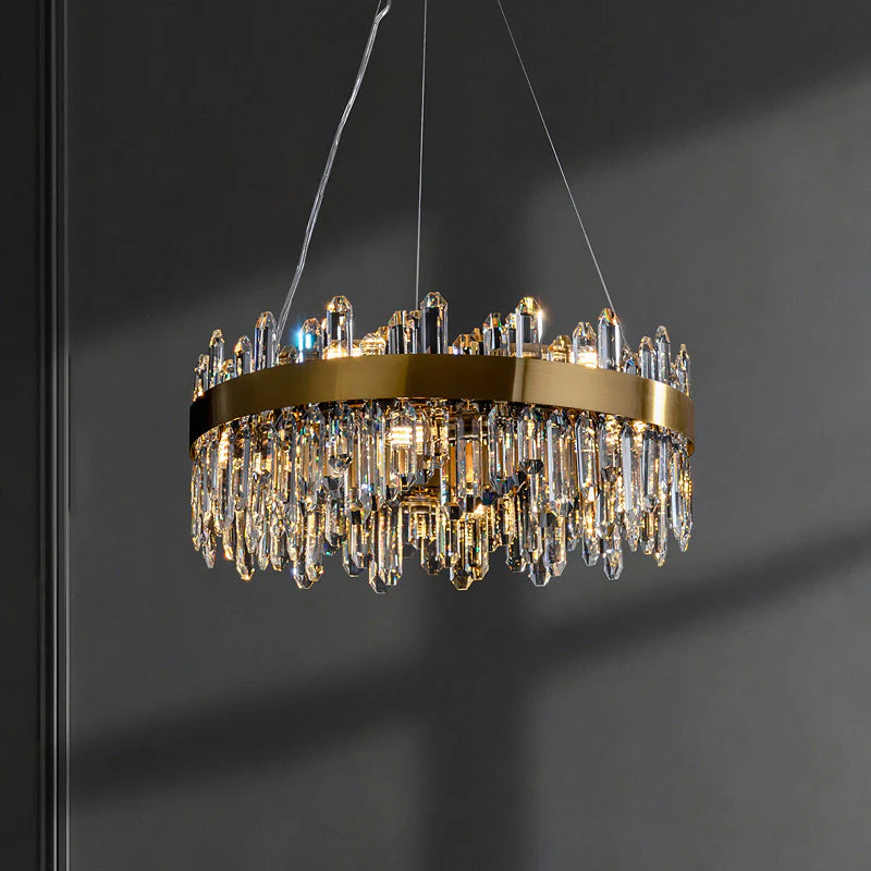 WOMO Gold Crystal Round Chandelier-WM2339a - Image 8