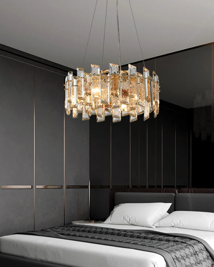 WOMO Gold Crystal Round Chandelier-WM2397 - Image 4