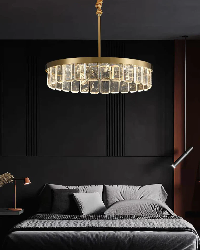 WOMO Gold Crystal Round Chandelier-WM2538 - Image 3