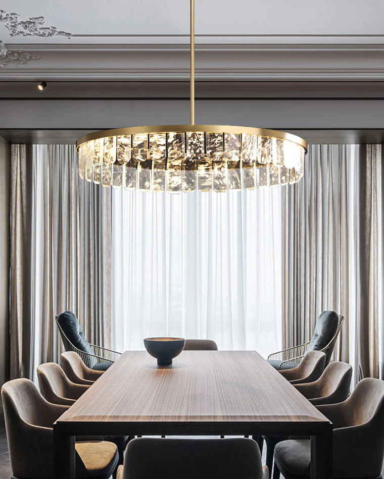 WOMO Gold Crystal Round Chandelier-WM2538 - Image 4