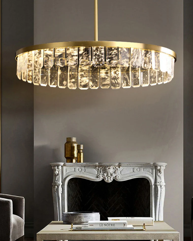 WOMO Gold Crystal Round Chandelier-WM2538 - Image 6