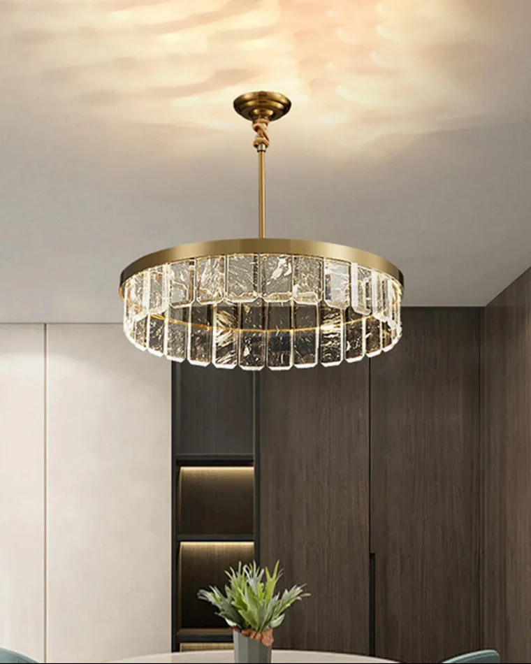WOMO Gold Crystal Round Chandelier-WM2538 - Image 7