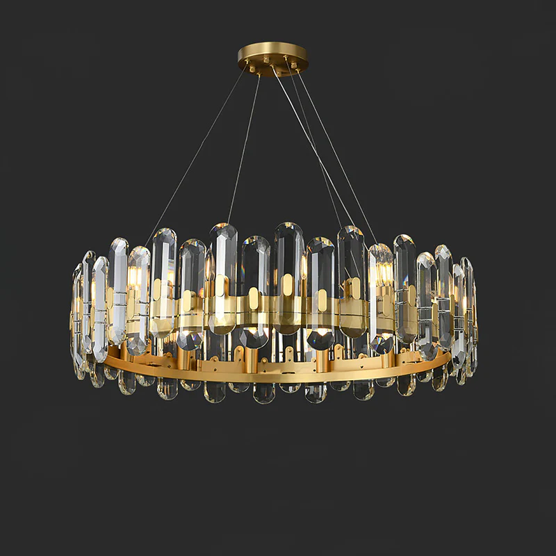 WOMO Gold Crystal Round Chandelier-WM2779 - Image 11