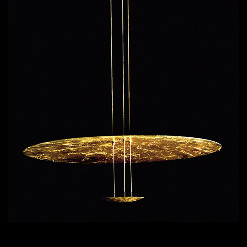 WOMO Gold Disc Pendant Light-WM2476 - Image 7