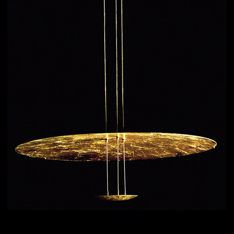WOMO Gold Disc Pendant Light-WM2476 - Image 9