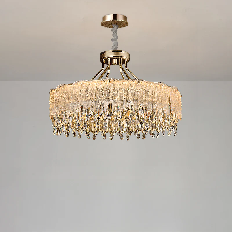 WOMO Gold Fringe Crystal Chandelier-WM3028 - Image 12