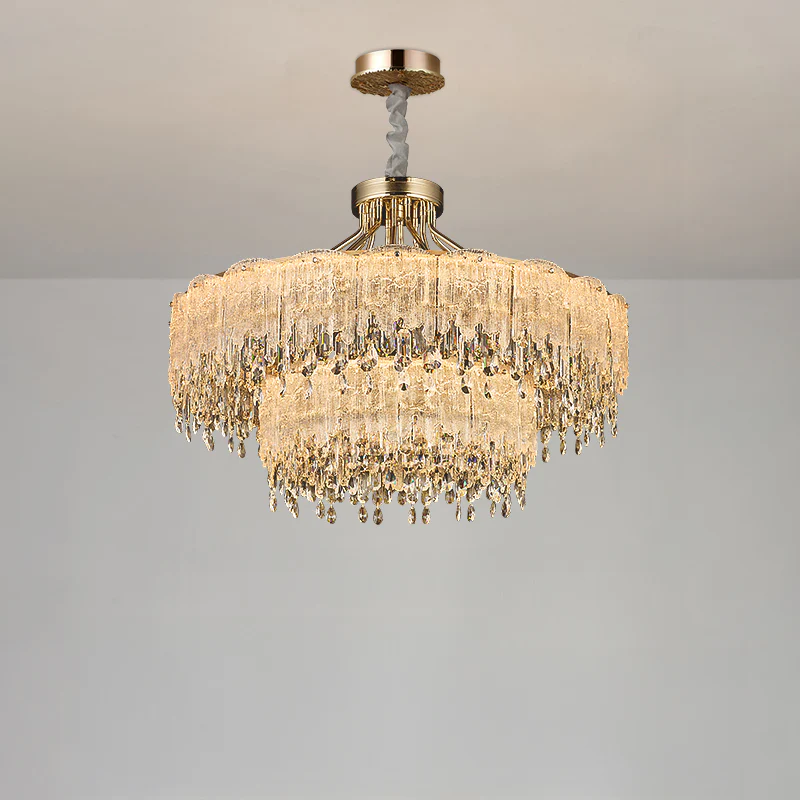 WOMO Gold Fringe Crystal Chandelier-WM3028 - Image 13