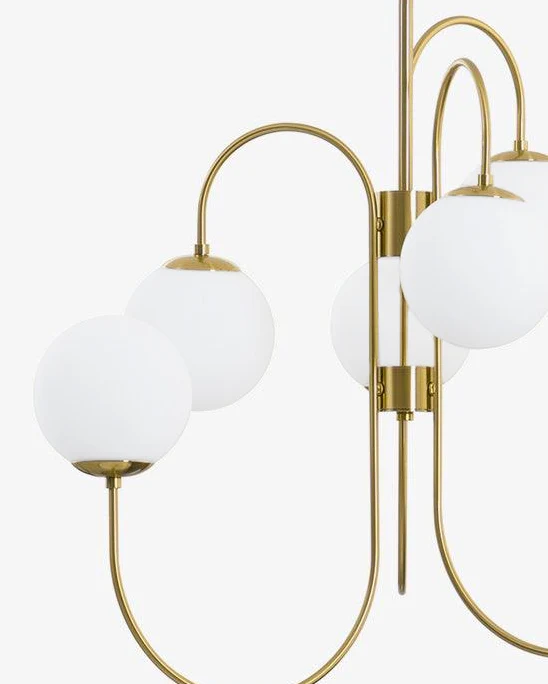 WOMO Gold Glass Globe Arm Chandelier-WM2625 - Image 8