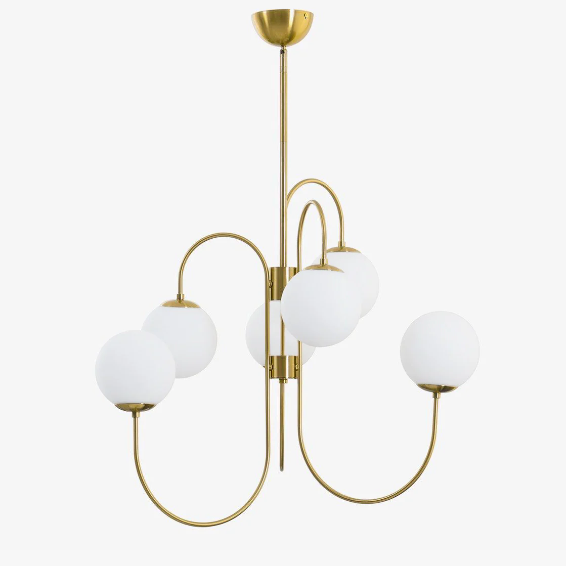 WOMO Gold Glass Globe Arm Chandelier-WM2625 - Image 9