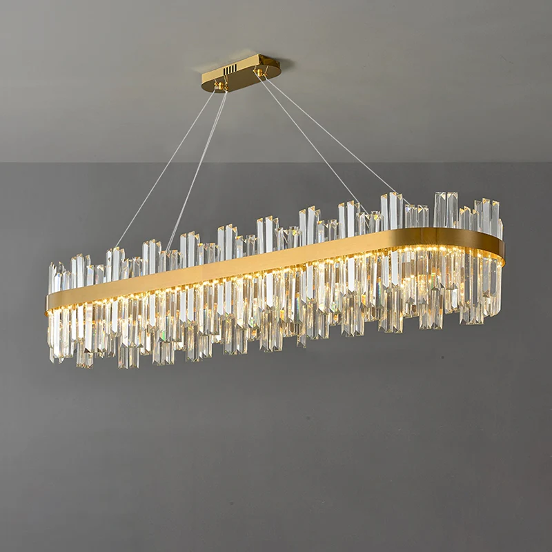 WOMO Gold Oval Crystal Chandelier-WM2566 - Image 11
