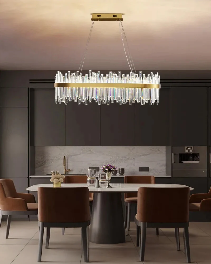 WOMO Gold Oval Crystal Chandelier-WM2566 - Image 4