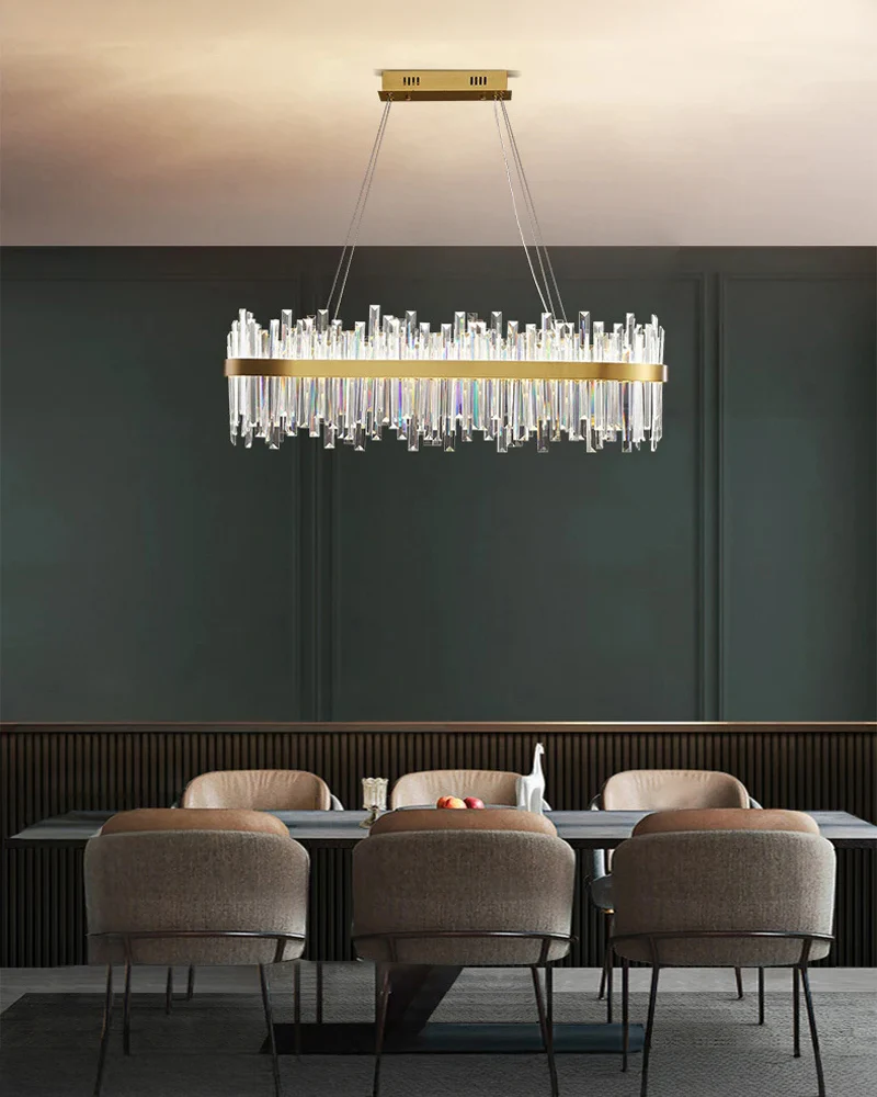 WOMO Gold Oval Crystal Chandelier-WM2566 - Image 5