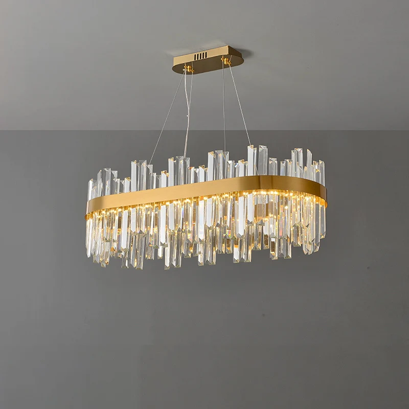 WOMO Gold Oval Crystal Chandelier-WM2566 - Image 7