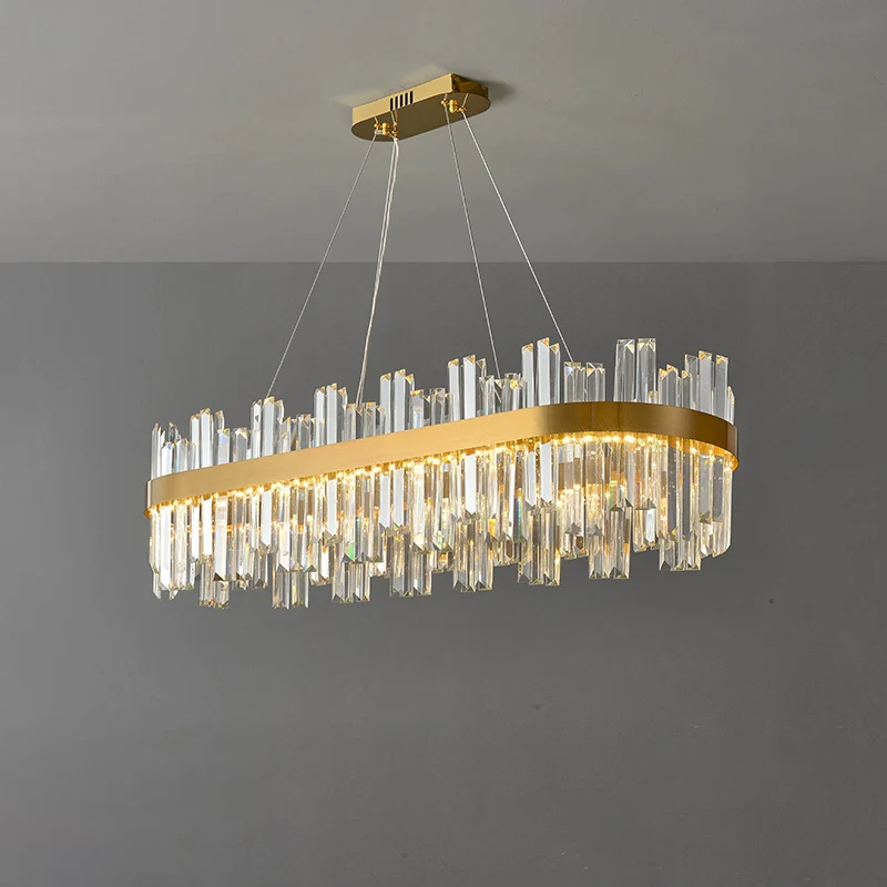 WOMO Gold Oval Crystal Chandelier-WM2566 - Image 9