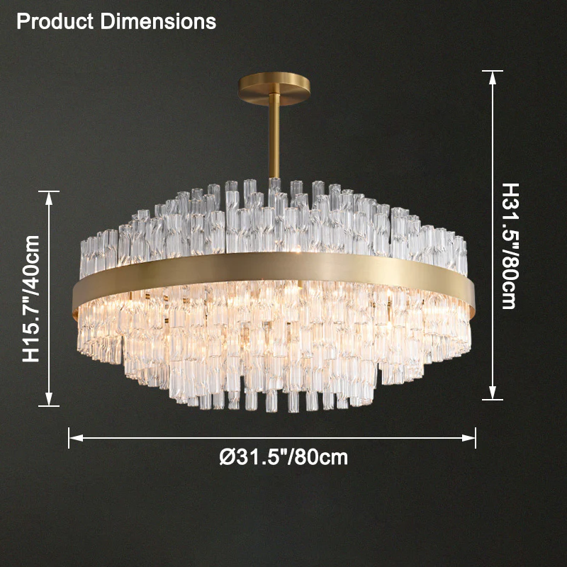 WOMO Gold Round Crystal Chandelier-WM2547 - Image 16