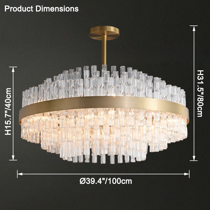 WOMO Gold Round Crystal Chandelier-WM2547 - Image 18