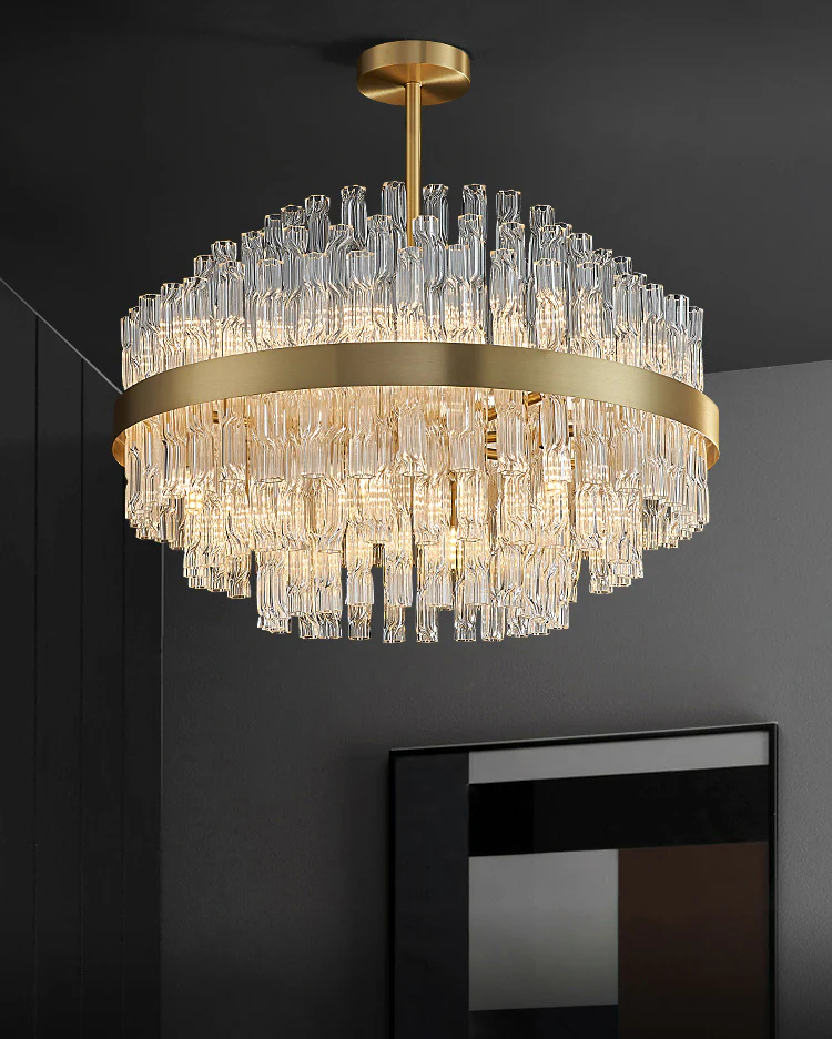 WOMO Gold Round Crystal Chandelier-WM2547 - Image 7