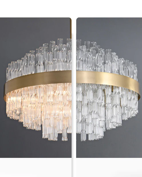 WOMO Gold Round Crystal Chandelier-WM2547 - Image 9