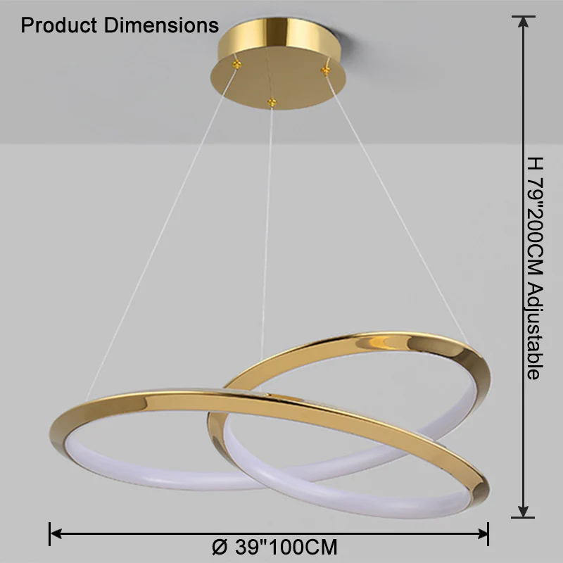 WOMO Gold Swirl Chandelier-WM2707 - Image 11