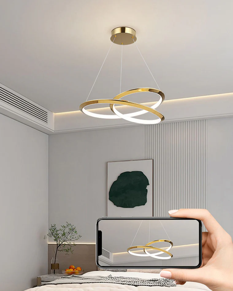 WOMO Gold Swirl Chandelier-WM2707 - Image 3