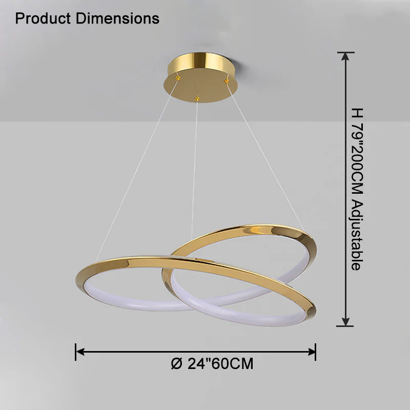 WOMO Gold Swirl Chandelier-WM2707 - Image 7