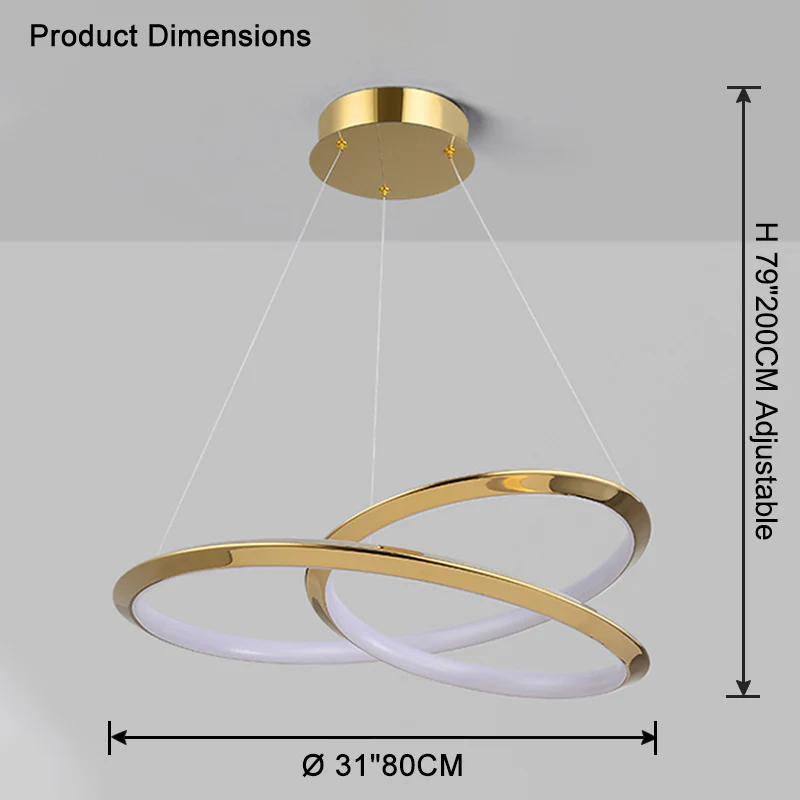 WOMO Gold Swirl Chandelier-WM2707 - Image 9
