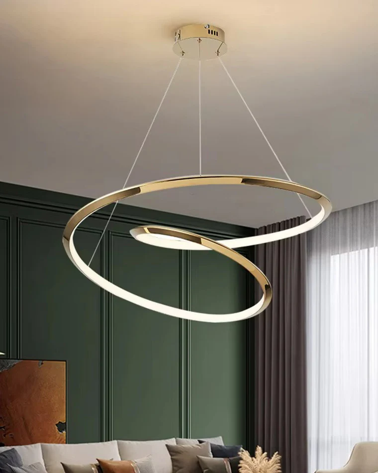 WOMO Gold Swirl Stainless Steel Chandelier-WM2708 - Image 3
