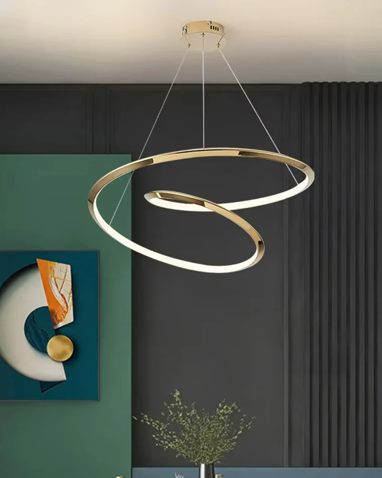 WOMO Gold Swirl Stainless Steel Chandelier-WM2708 - Image 4