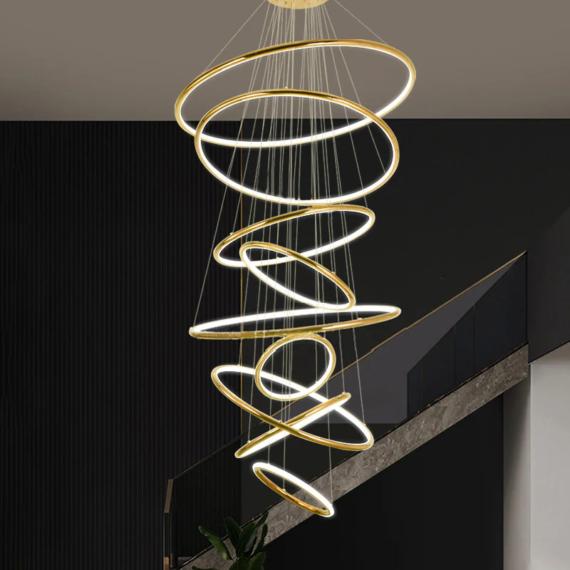 WOMO Gold Tiered Circular Chandelier-WM2758 - Image 29