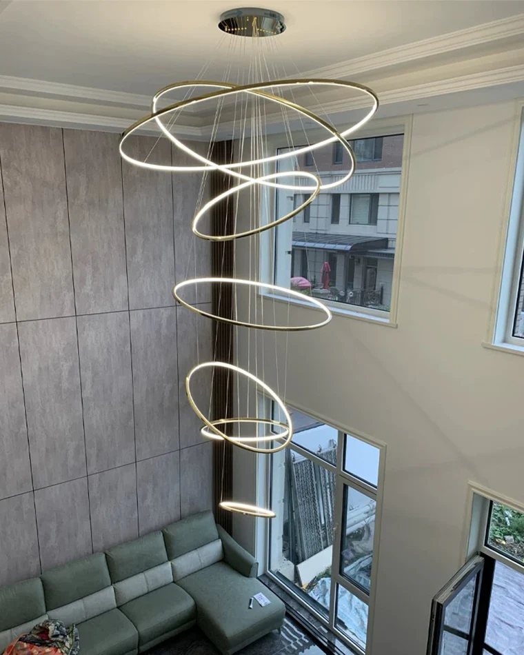 WOMO Gold Tiered Circular Chandelier-WM2758 - Image 3