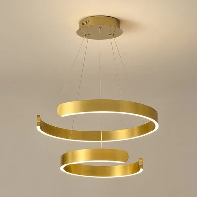 WOMO Gold Tiered Ring Chandelier-WM2916 - Image 12