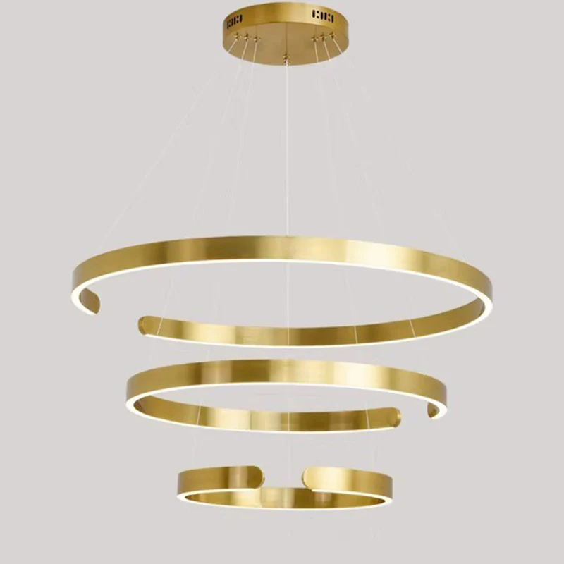 WOMO Gold Tiered Ring Chandelier-WM2916 - Image 18