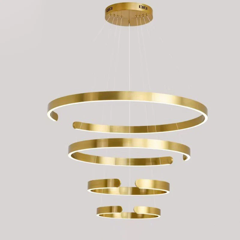WOMO Gold Tiered Ring Chandelier-WM2916 - Image 20