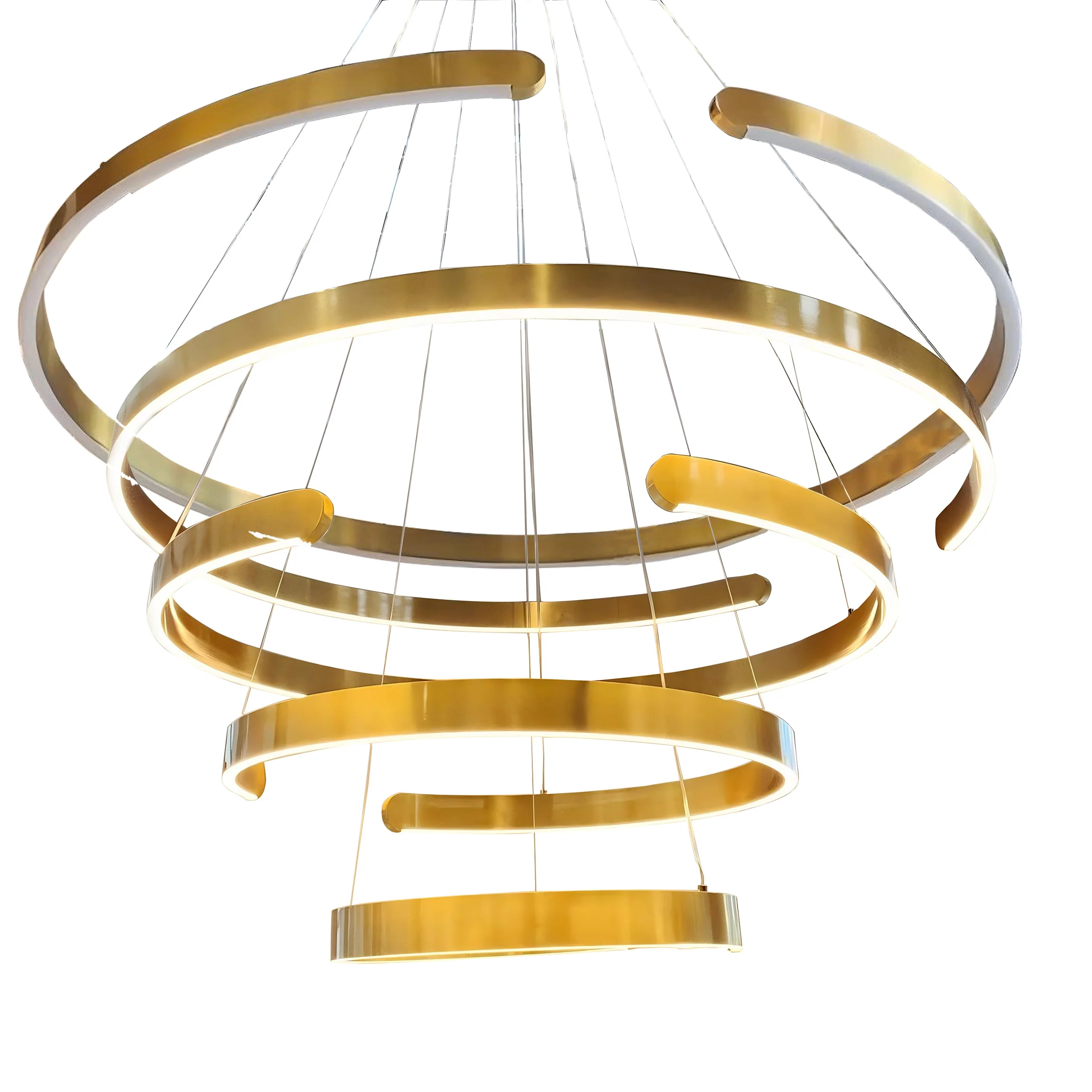 WOMO Gold Tiered Ring Chandelier-WM2916 - Image 22