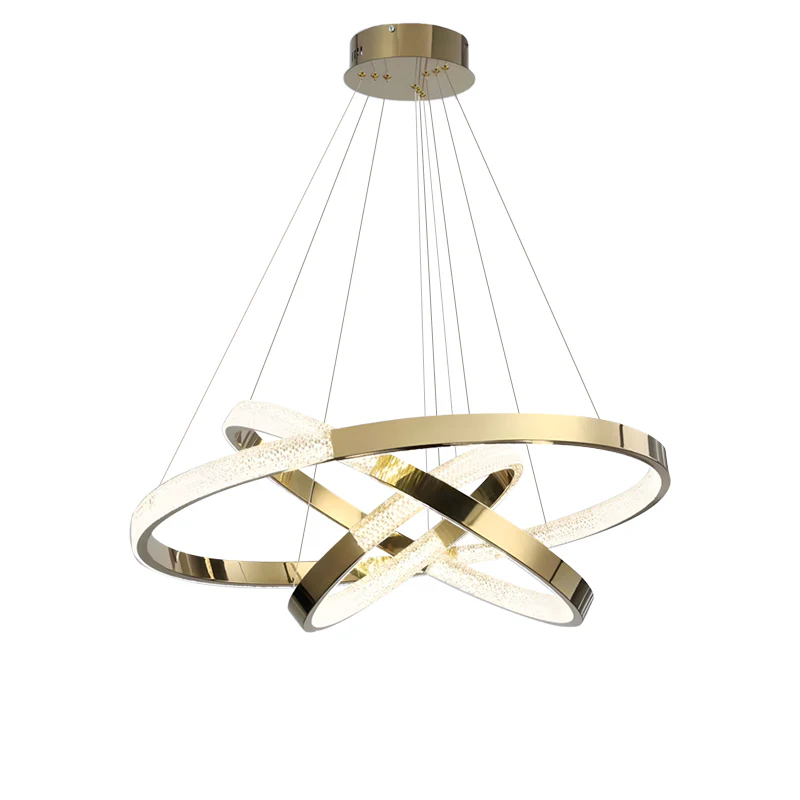 WOMO Gold Tiered Ring led Chandelier-WM2796 - Image 11