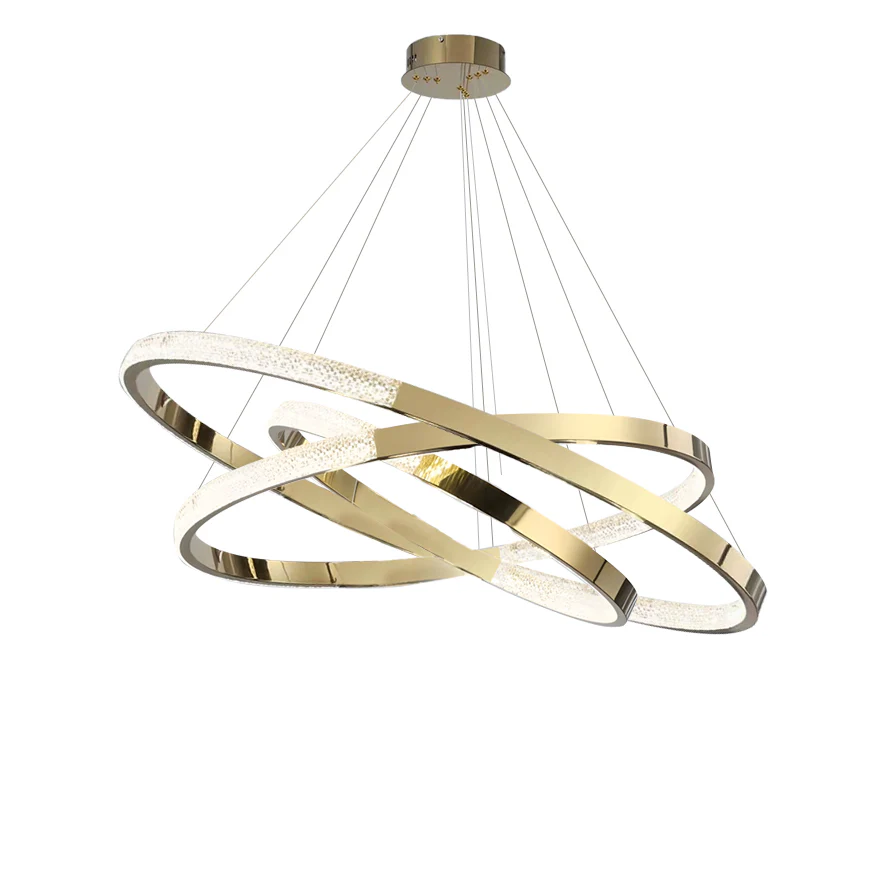 WOMO Gold Tiered Ring led Chandelier-WM2796 - Image 13