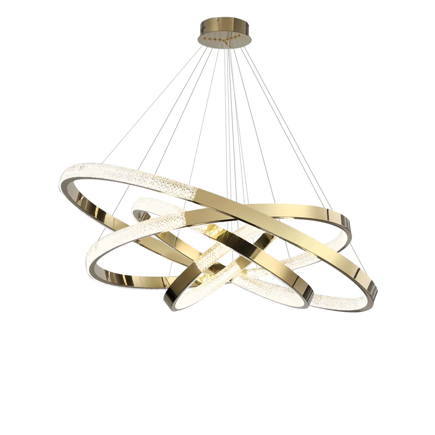 WOMO Gold Tiered Ring led Chandelier-WM2796 - Image 15