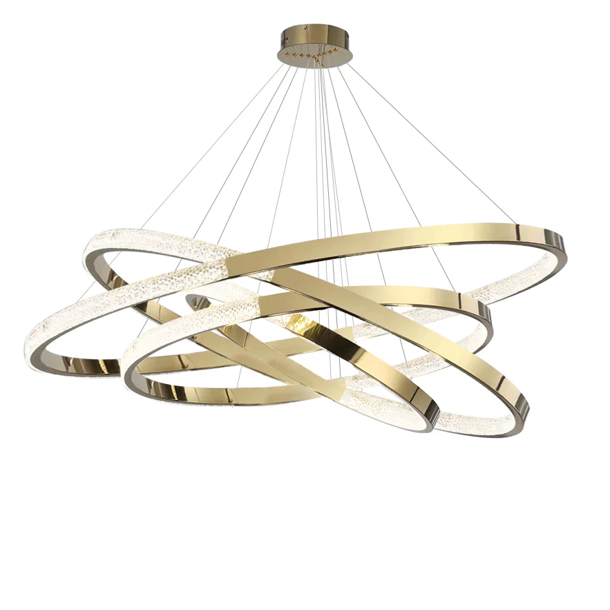 WOMO Gold Tiered Ring led Chandelier-WM2796 - Image 17