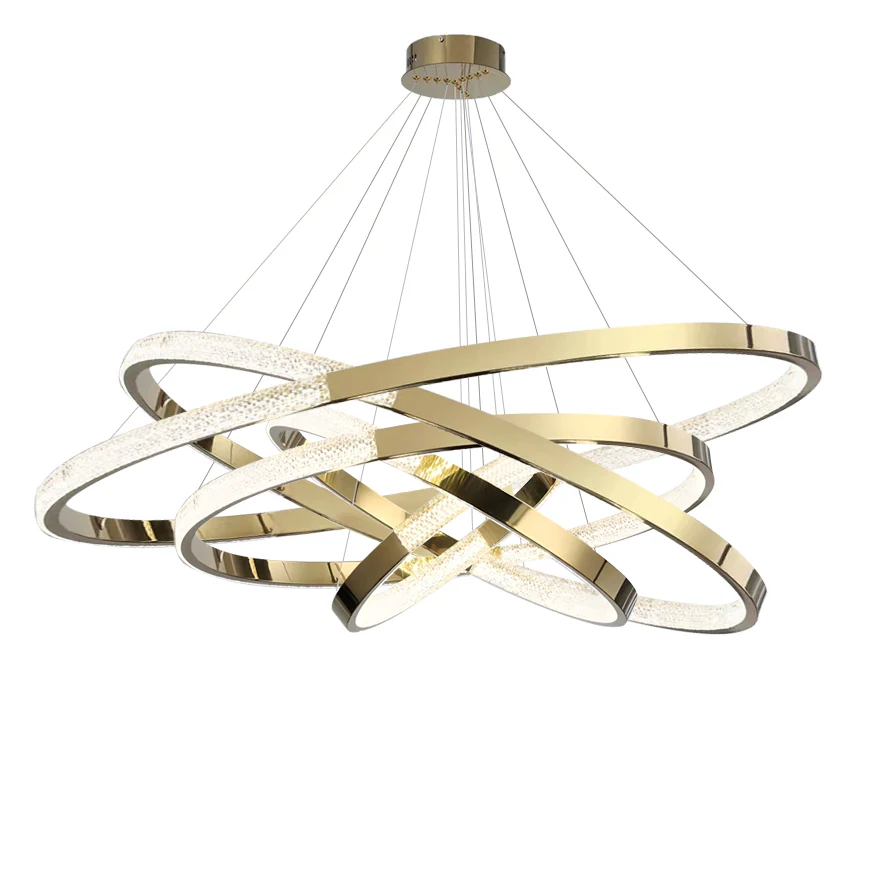 WOMO Gold Tiered Ring led Chandelier-WM2796 - Image 19