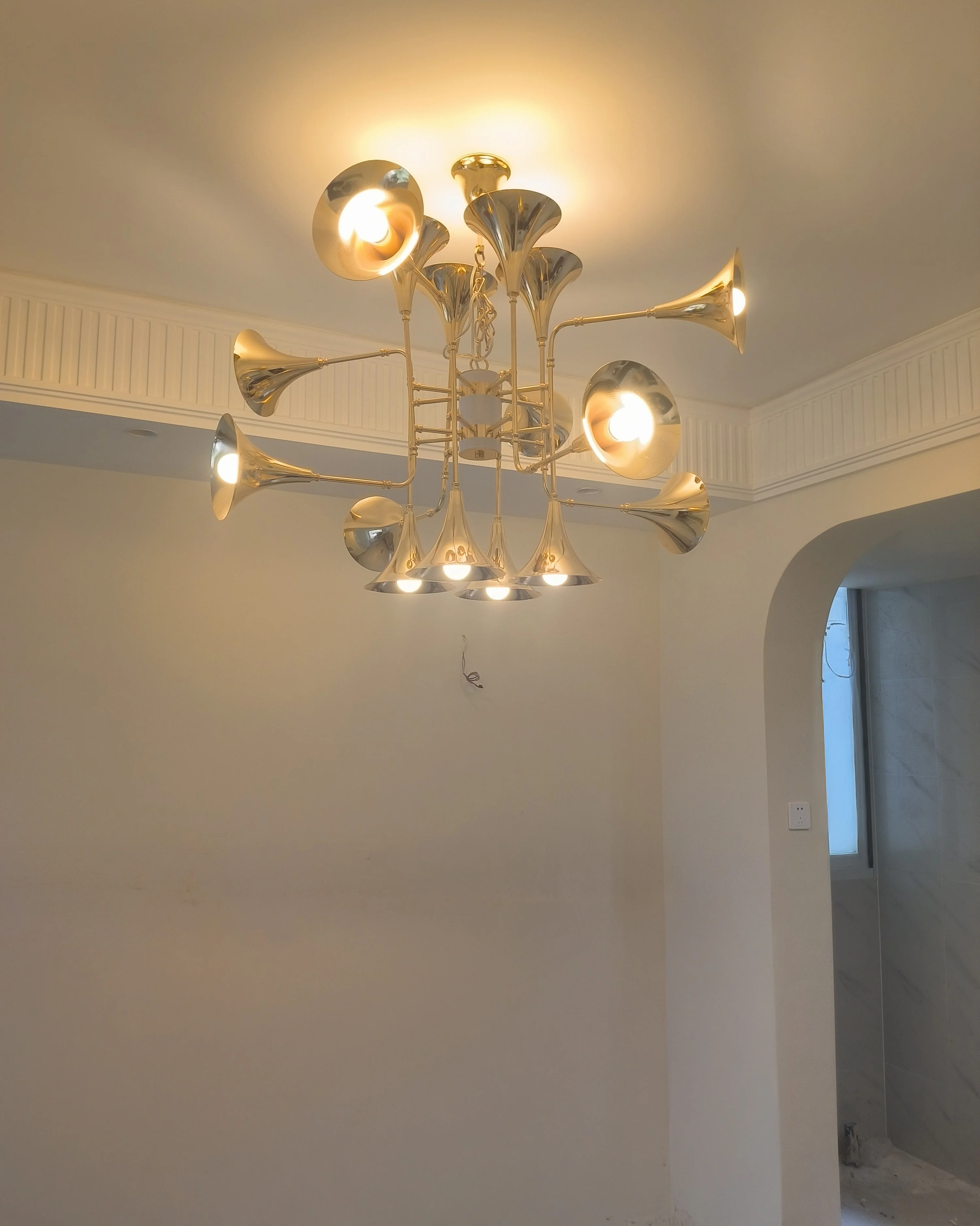WOMO Gold Trumpet Art Deco Chandelier-WM2614 - Image 11