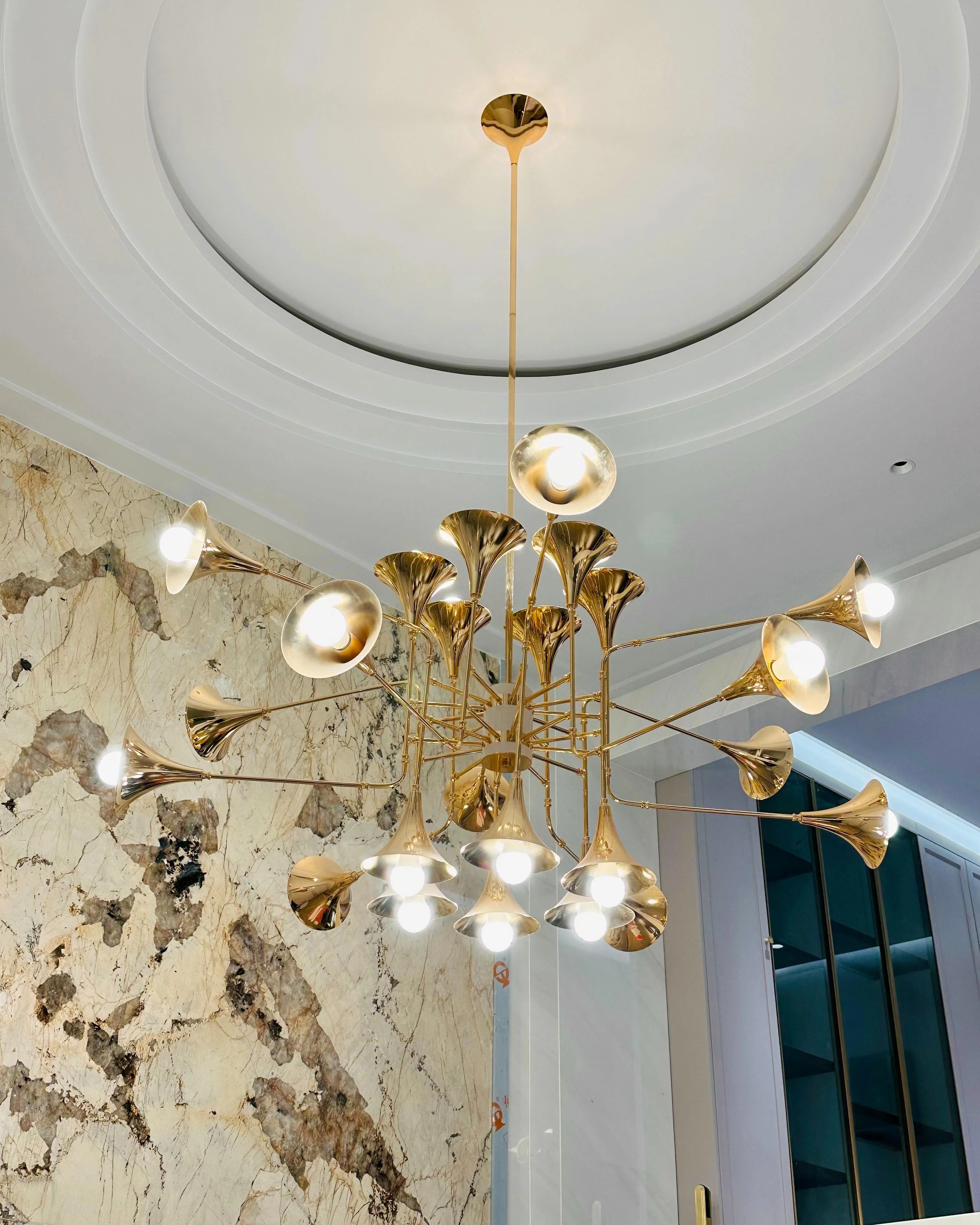 WOMO Gold Trumpet Art Deco Chandelier-WM2614 - Image 13