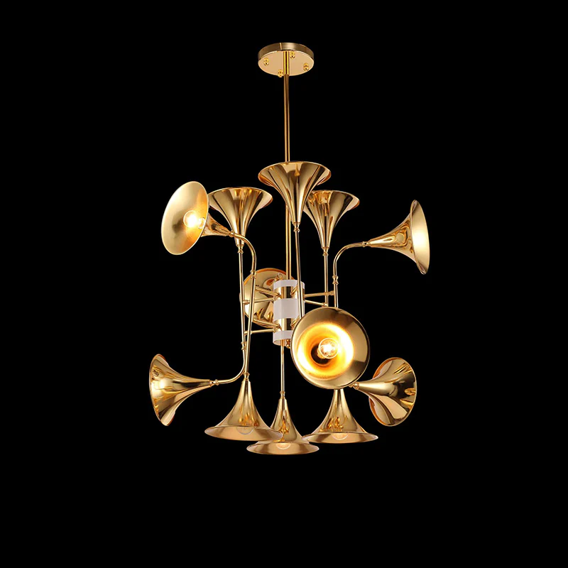 WOMO Gold Trumpet Art Deco Chandelier-WM2614 - Image 15
